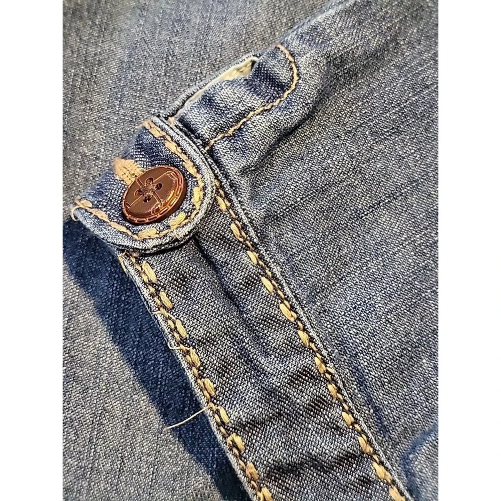 Y2K Genuine Kids By OSHKOSH  Flower‎ Embroidered Denim Capris 5T